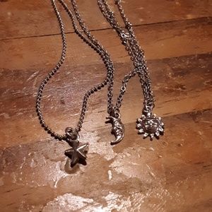 Star, Sun, and Moon Necklaces
